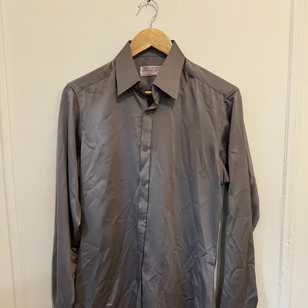 Silk Of The Orient Button-Up Silk Dress Shirt Brand New/Tags - Men's Large